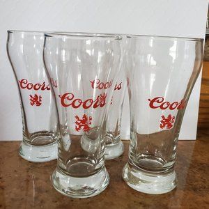 Vintage 80's Coors Glasses--SET OF 4